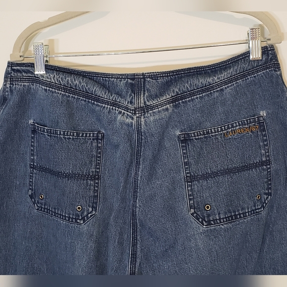 Lauren Ralph Lauren High Rise Denim Blue Jeans Size 16 Cotton Pockets - Picture 13 of 16